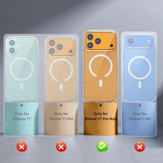 AIG Clear Hybrid Case for iPhone 17 Pro Max – MagSafe, Shockproof, Transparent Cover