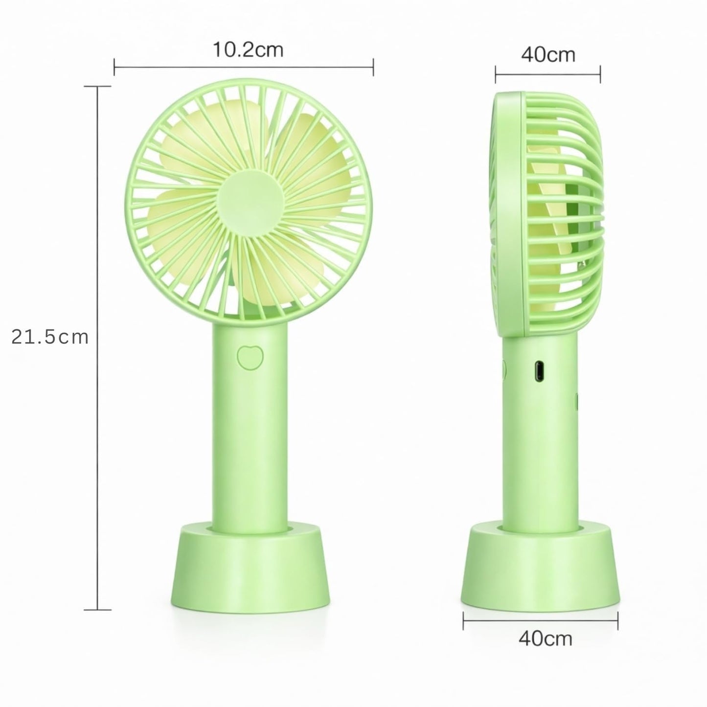 Rechargeable Mini Fan | USB Portable Handheld Cooling Fan with Stand, High Speed Personal Desk & Travel Fan