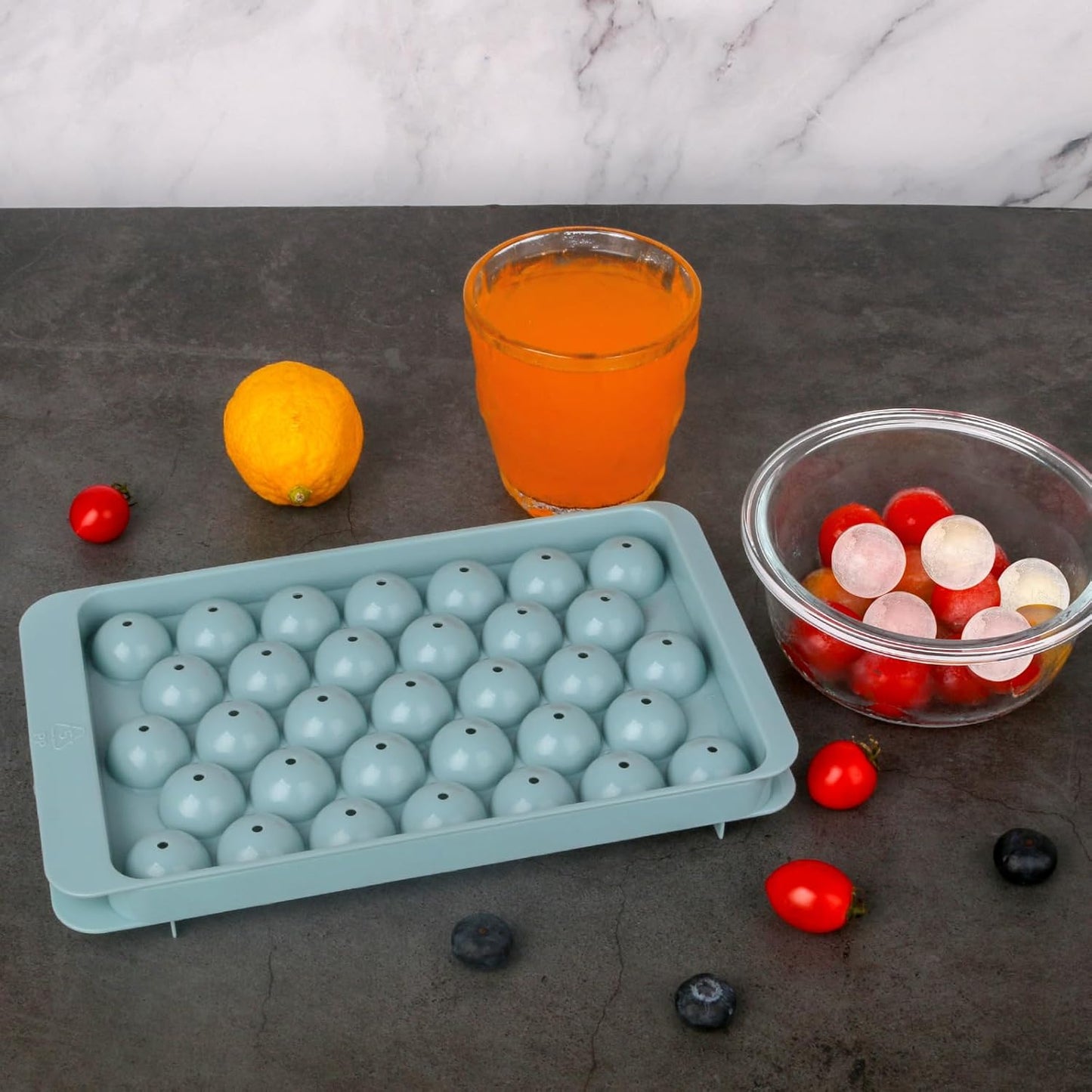 AIG (01 Pack) 33-Sphere Ice Cube Tray with Lid – Easy Release Reusable Ice Mold for Freezer & Drinks (Copy)