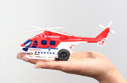 Dhruv Air Ambulance Helicopter (AIG‑169) – Pull‑Back Rescue Toy Helicopter | Colour Will Be Provided as per Available Stock