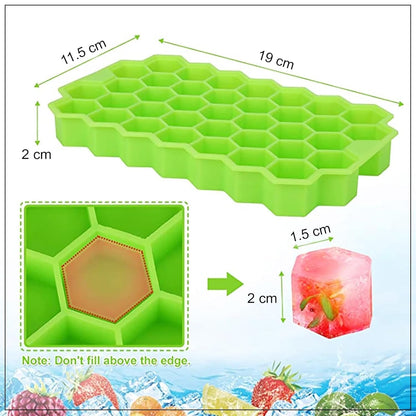 AIG Honey Cone Ice Cube Tray with Lid – Pack of 3, Freezer Safe
