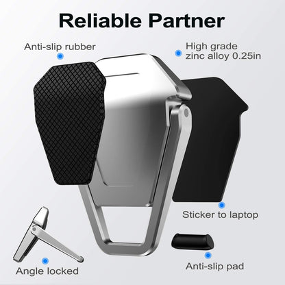 AIG Mini Portable Laptop Stand Zinc Alloy Adjustable Non-Slip Laptop & Tablet Riser for 12-20 Inch Devices