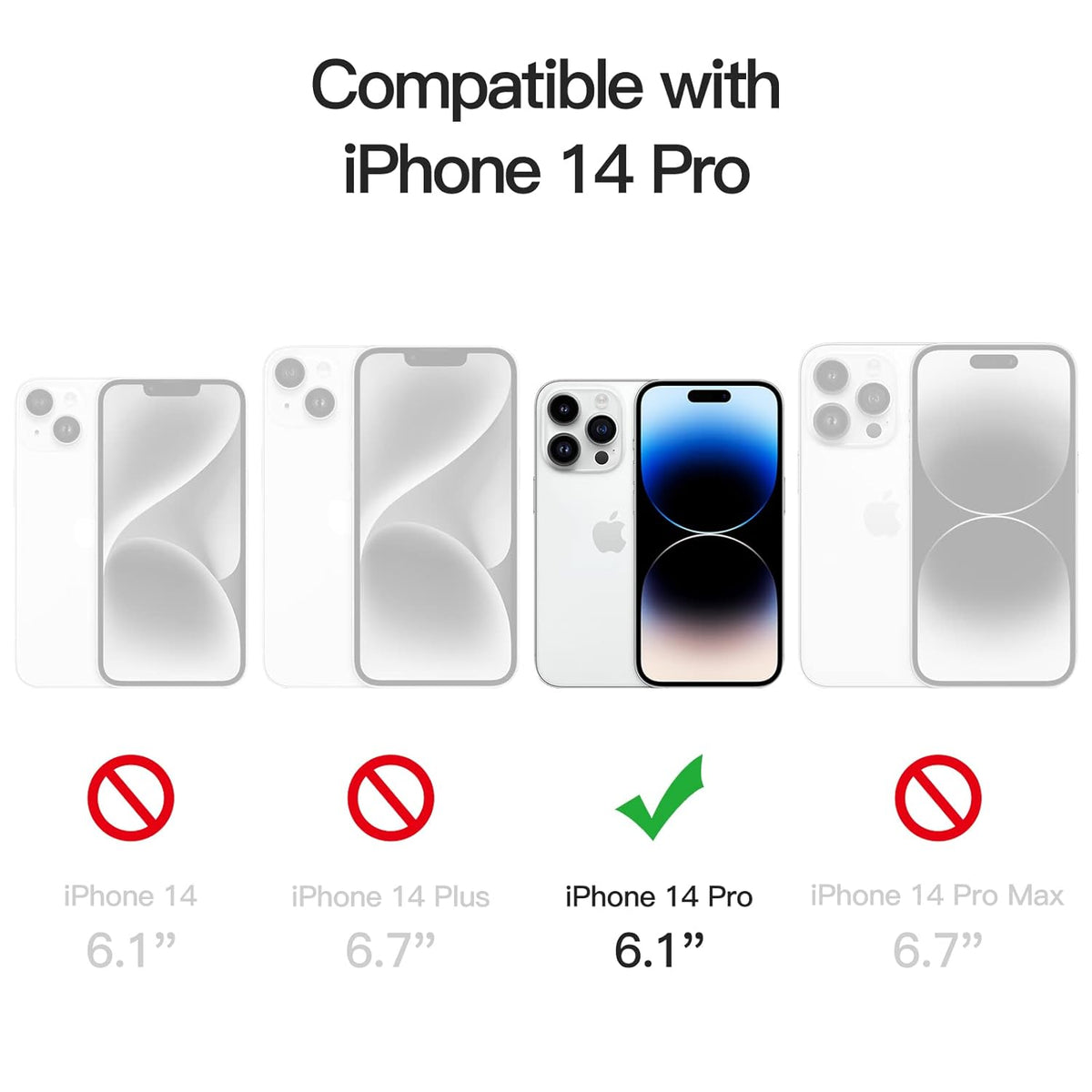 AIG Privacy Screen Protector for iPhone 14 Pro – 2 Pack, Full Coverage Anti-Spy Tempered Glass