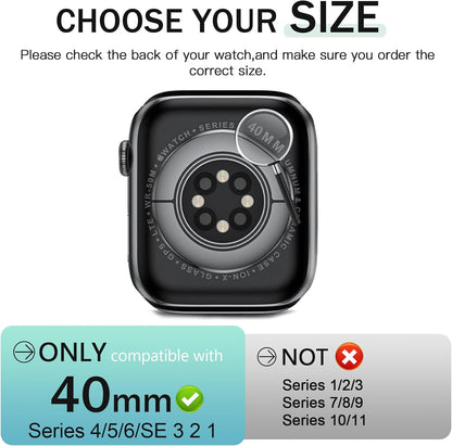 AIG Bumper Hard Case with Tempered Glass for Apple Watch Compatible with Series 6/5/4, 40mm Ultra-Thin Protective Cover with iWatch Screen Protector - Clear/Transparent (02 PACK)