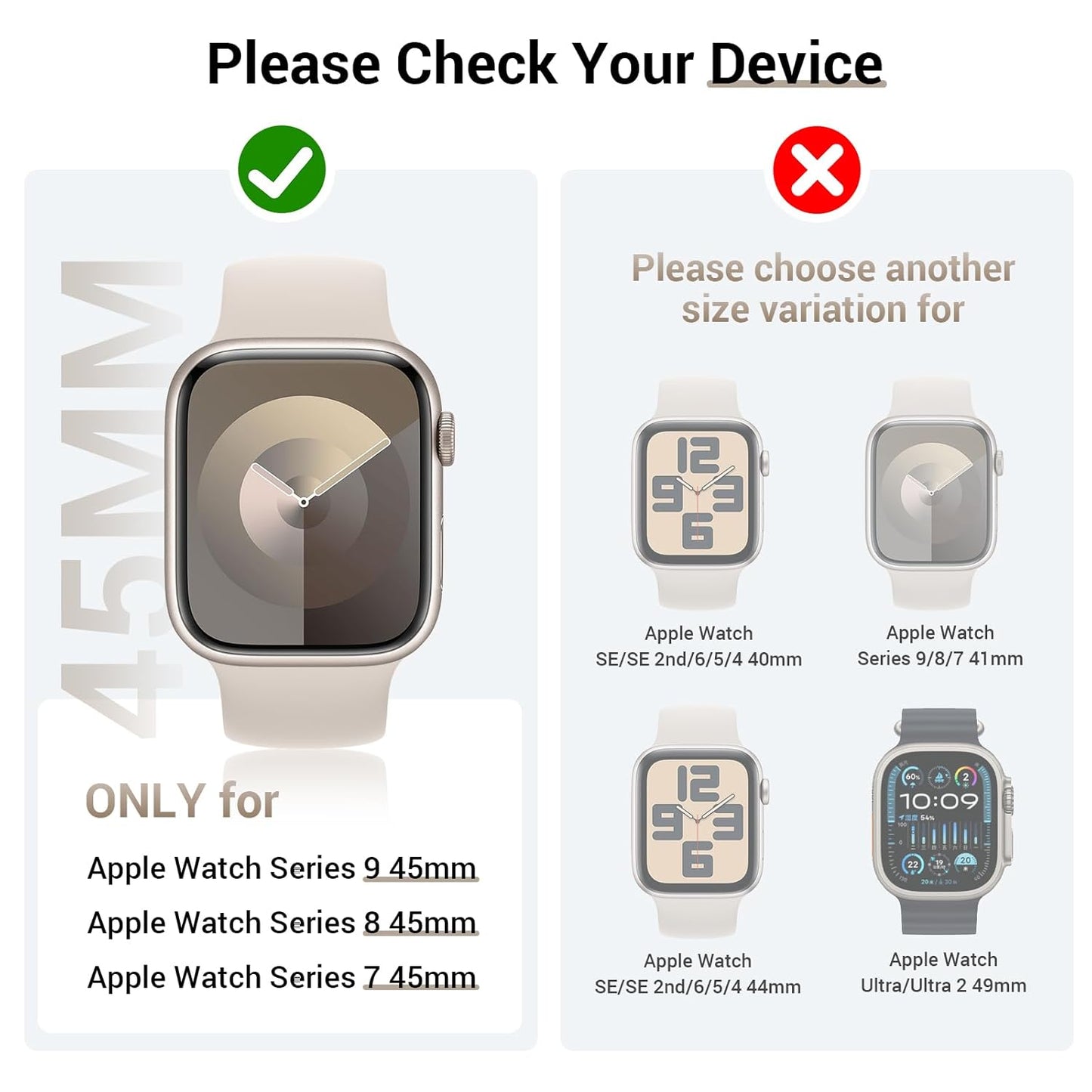 AIG [3PCS] Apple Watch Screen Protector Case 45mm for Series 9/8/7 – Tempered Glass Protective Face Cover with Hard Bumper – Full Coverage iWatch Accessories for Women & Men (Clear+Black+Blue)