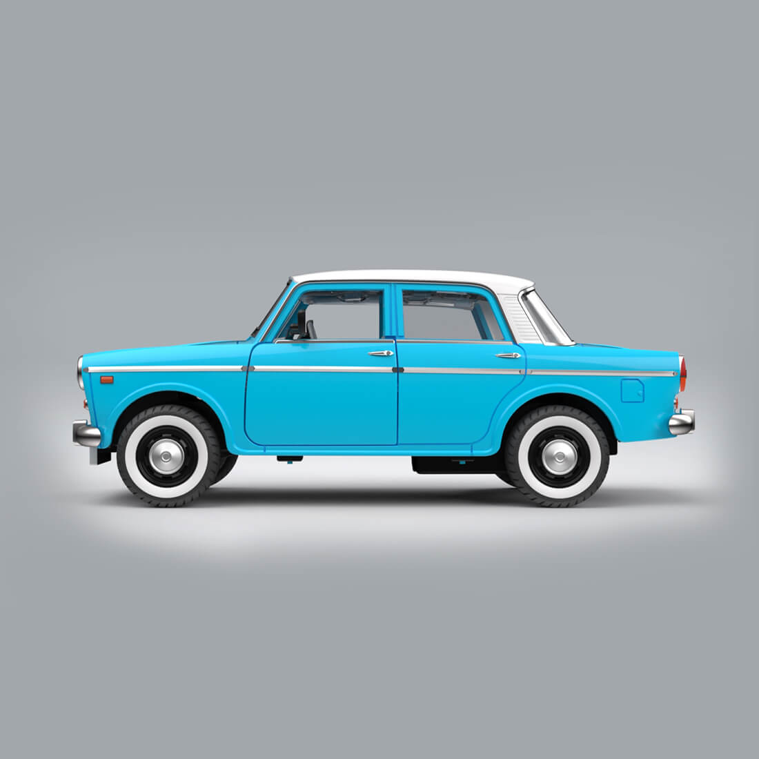 Queen 70’s Classic (AIG-200) – Pull‑Back Toy Car with Openable Doors | Colour Will Be Provided as per Available Stock