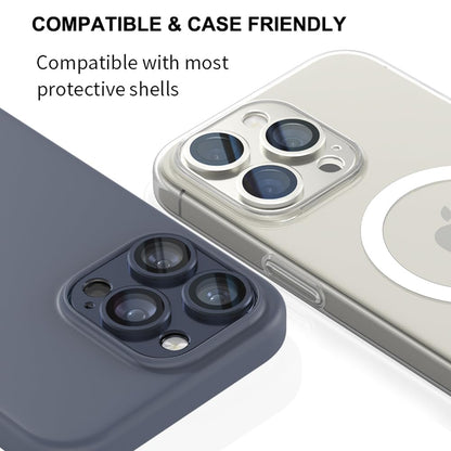 AIG 2 Pack Camera Lens Protector for iPhone 16 Pro/16 Pro Max – Sapphire Glass, Gray