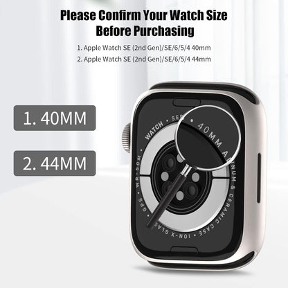 AIG Clear Hard Case with Tempered Glass for Apple Watch 40mm (Series 4/5/6) - Clear+Black+Starlight (03 PACK)