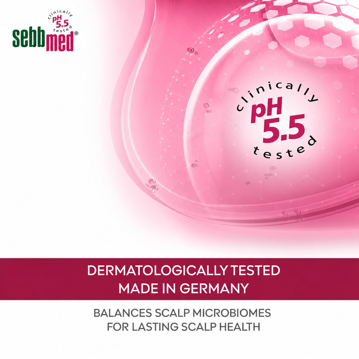 Sebbmed Anti-Hairloss Shampoo – Advanced Hair Care with pH 5.5 Formula for Reduced Hair Fall, Stronger Roots & Healthier Scalp