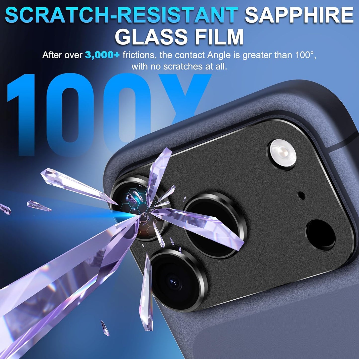 AIG Camera Lens Protector for iPhone 17 Pro Max – 9H Tempered Glass, Metal Ring, Black Joint