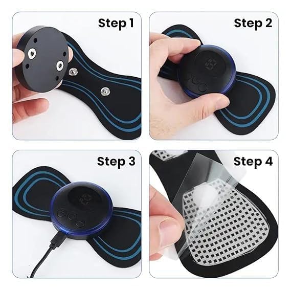 EMS Muscle Stimulator ABS Trainer – Rechargeable Electronic Muscle Toning Pad for Abs, Arms, Legs & Waist | Fitness Massager with LCD Display