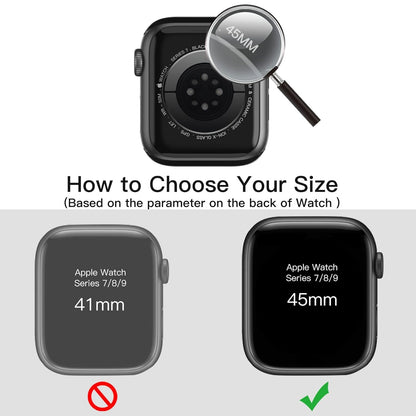AIG Cover Case with Screen Protector for Apple Watch Series 9/8/7 (45mm) – All-Round Protective Case with Built-in Tempered Glass – High Sensitivity Touch – 2 Pack