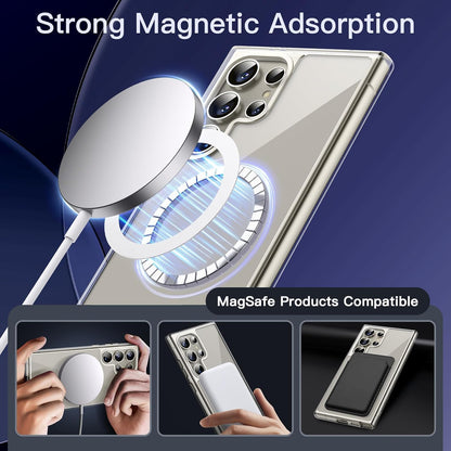 AIG Magnetic Case for Samsung S24 Ultra – Clear Shockproof Cover