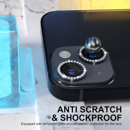 AIG iPhone 14/14 Plus Bling Camera Lens Protector – Black Diamond
