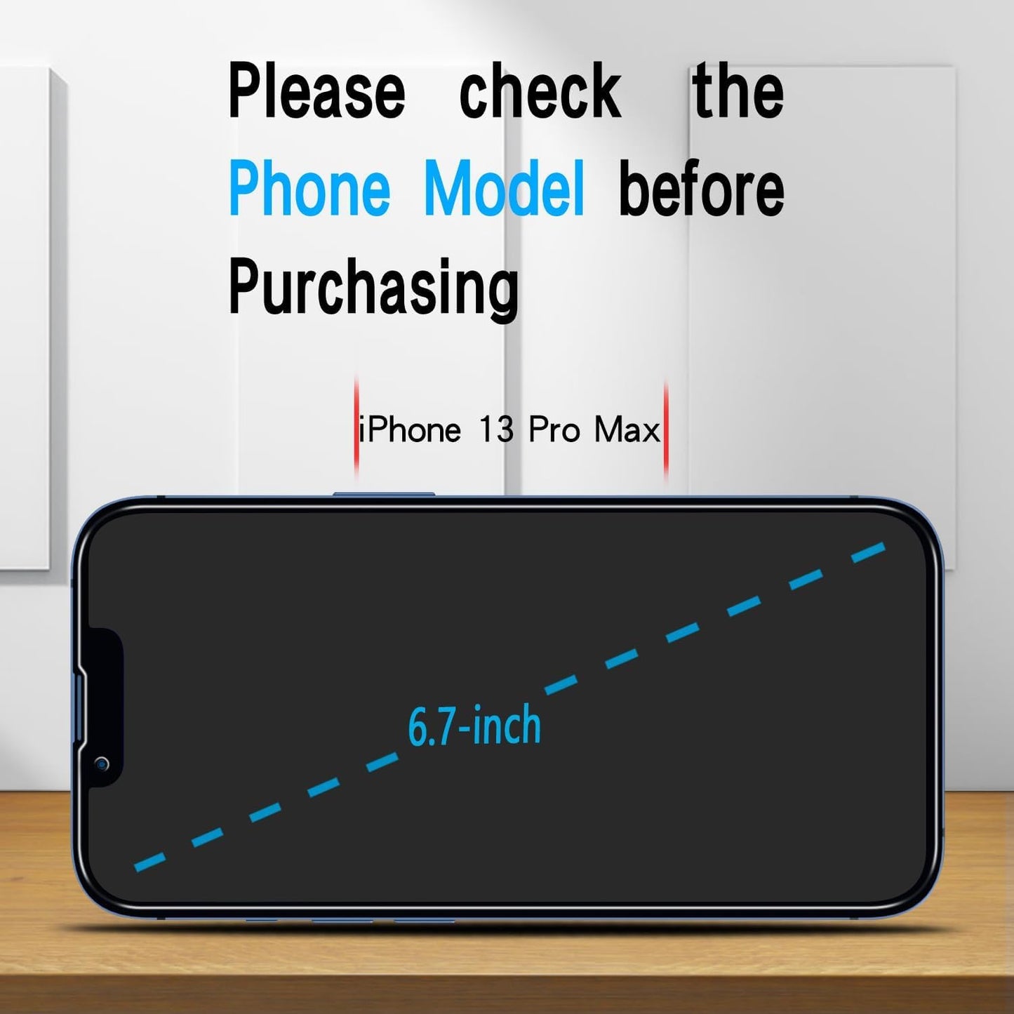 AIG Privacy Screen Protector for iPhone 13 Pro Max – 3 Pack