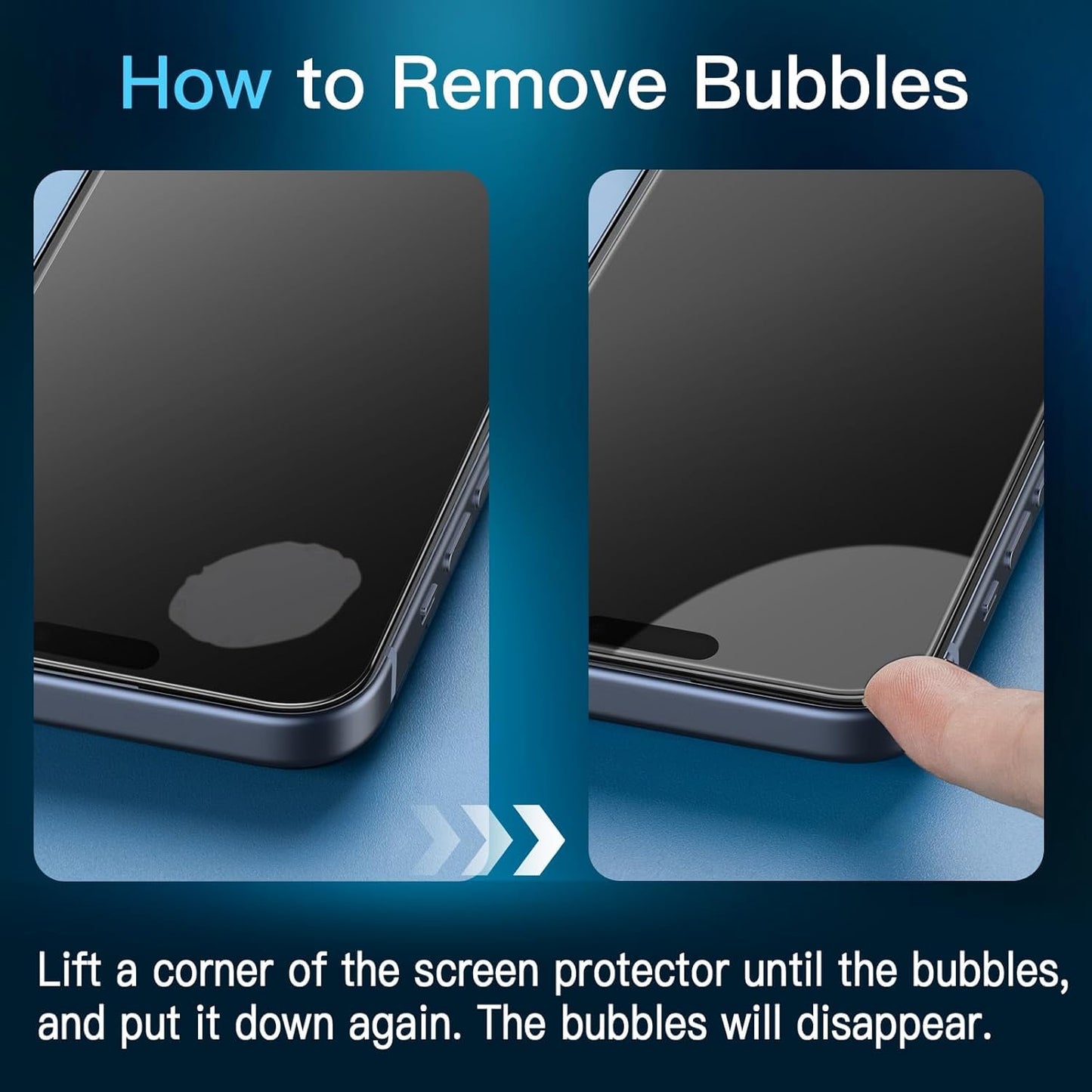 AIG Privacy Screen Protector for iPhone 16 Plus – 3 Pack