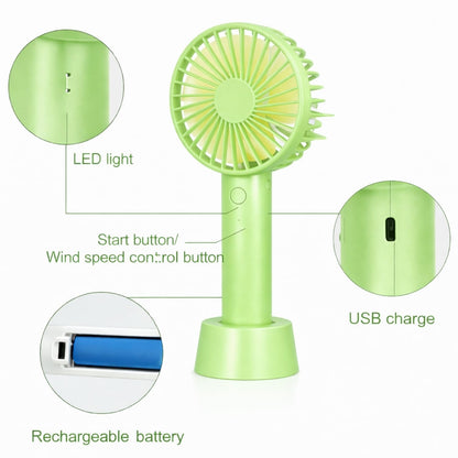 Rechargeable Mini Fan | USB Portable Handheld Cooling Fan with Stand, High Speed Personal Desk & Travel Fan