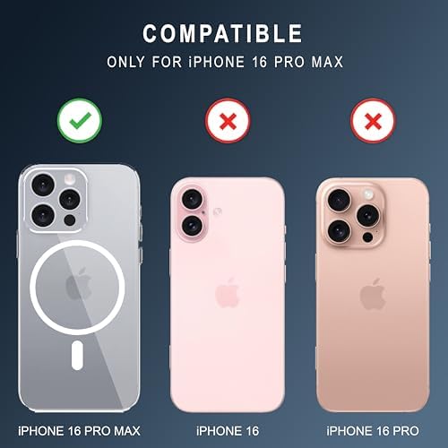 AIG MagTag Case for iPhone 16 Pro Max – Clear Shockproof MagSafe Cover