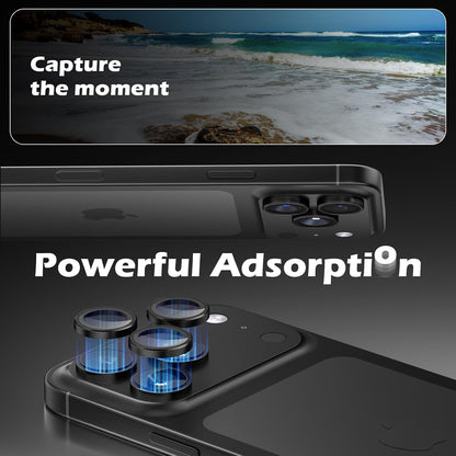 AIG Camera Lens Protector for iPhone 17 Pro/17 Pro Max – 9H Tempered Glass, Black