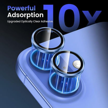 AIG Lens Protector for iPhone 16/16 Plus, 9H Glass - Blue