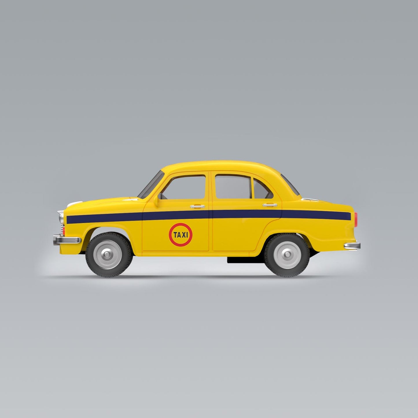 Calcutta Taxi Door Openable (AIG-235) – Pull‑Back Mini Taxi Toy | Colour Will Be Provided as per Available Stock
