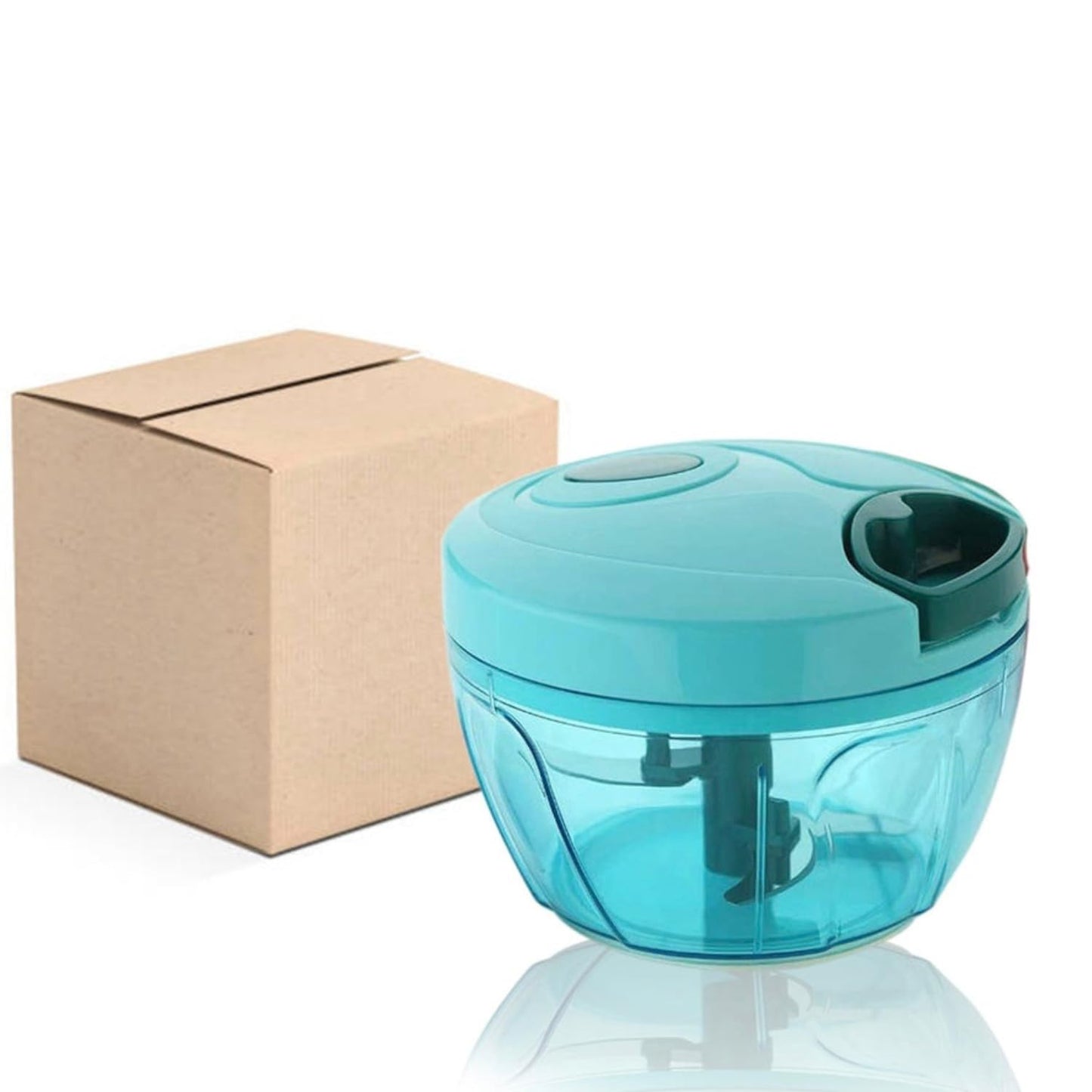 AIG Mini Handy Vegetable Chopper – 400ml Manual Food Chopper with 3 Stainless Steel Blades, Compact Polypropylene Kitchen Chopper for Fruits & Vegetables