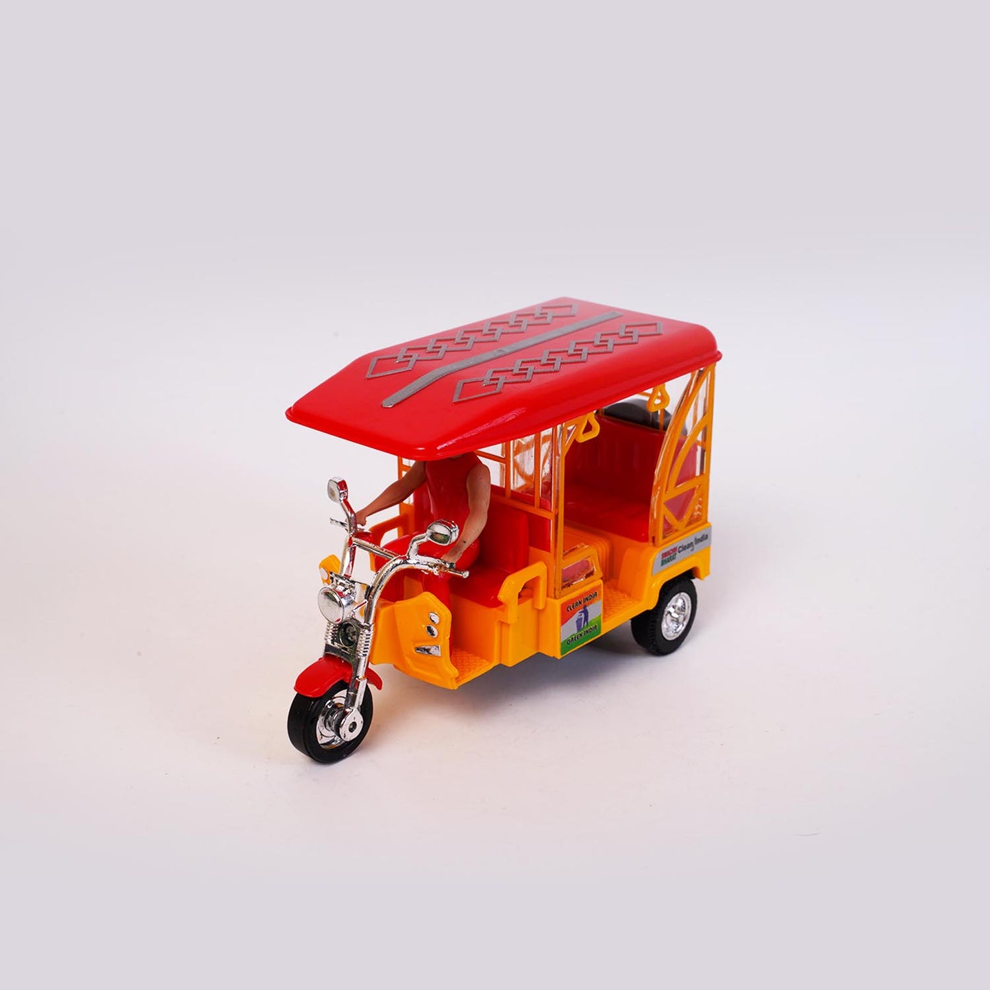 E-Rickshaw (AIG-162) – Pull-Back Toy E-Rickshaw | Colour Will Be Provided as per Available Stock