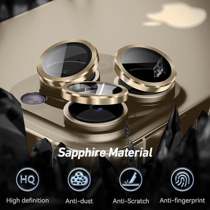 AIG Camera Lens Protector for iPhone 15 Pro/15 Pro Max – UHD 9H Glass, Titanium Gold
