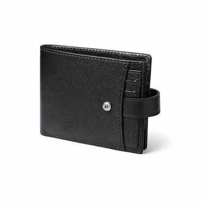 Men's Premium Leather Wallet – Slim Bifold Wallet with Multiple Card Slots, Cash Compartments & ID Window | RFID Blocking Wallet for Daily Use & Gift (Black)