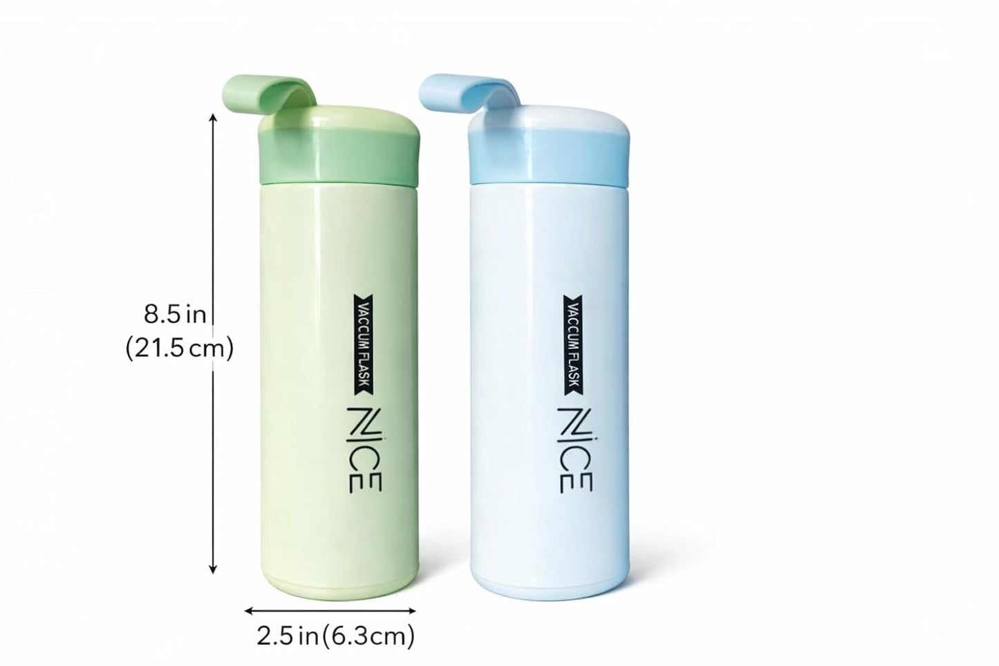 Stainless Steel Vacuum Insulated Water Bottle | Double Wall Leakproof Thermos Flask | Hot & Cold Water Bottle with Carry Handle | Reusable Travel Bottle for Office, Gym, School & Outdoor