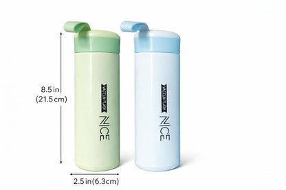 Stainless Steel Vacuum Insulated Water Bottle | Double Wall Leakproof Thermos Flask | Hot & Cold Water Bottle with Carry Handle | Reusable Travel Bottle for Office, Gym, School & Outdoor