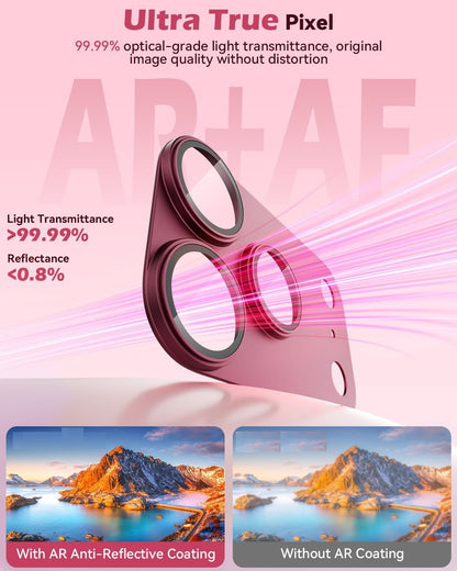 AIG Premium All-Metal Camera Lens Protector for iPhone 18 Pro – Dark Cherry