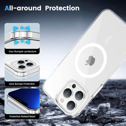 AIG Clear MagSafe Case for iPhone 13 Pro – Slim, Shockproof & Anti-Yellowing (6.1")
