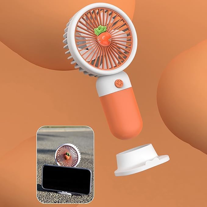 Portable Mini Fan Rechargeable (Pack of 2) | 3 Speed USB Hand Fan