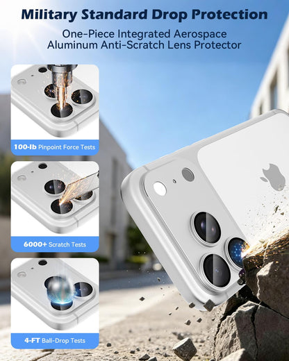 AIG Premium All-Metal Camera Lens Protector for iPhone 18 Pro Max – Silver