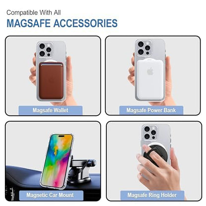 AIG MagTag Case for iPhone 16 Pro Max – Clear Shockproof MagSafe Cover