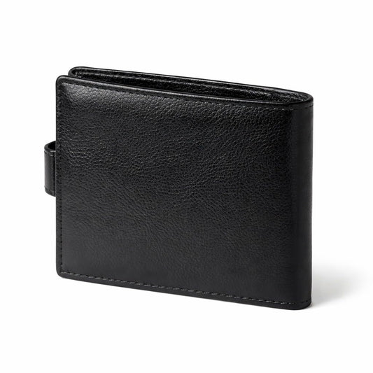 Men's Premium Leather Wallet | RFID Blocking Bifold Wallet with Card Holder, Cash Compartment & Coin Pocket | Slim Stylish Wallet for Men | Black