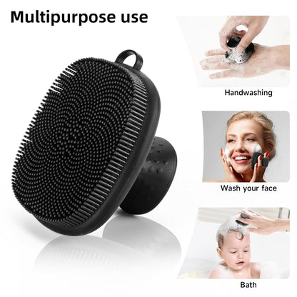 Silicone Face Scrubber (Black, 2 Pack) – Soft Deep Cleansing Brush