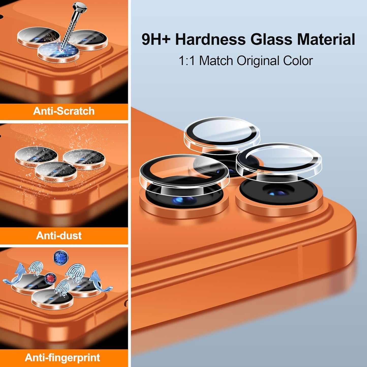 AIG Lens Protector for iPhone Pro Series – 9H Glass (Clear)