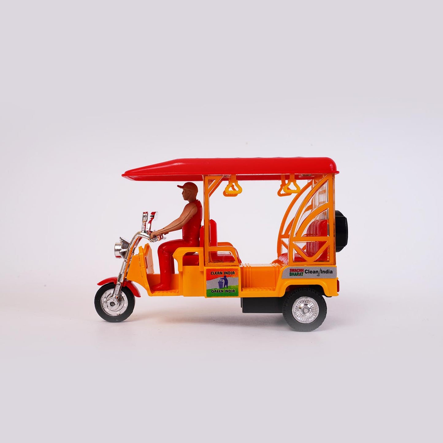 E-Rickshaw (AIG-162) – Pull-Back Toy E-Rickshaw | Colour Will Be Provided as per Available Stock