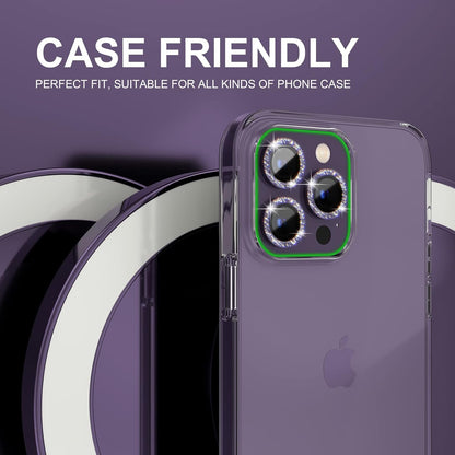 AIG iPhone 14 Pro/14 Pro Max Camera Lens Protector Bling – Glitter Purple