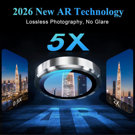 AIG Camera Lens Protector for Samsung Galaxy S26 Ultra – 9H Tempered Glass + Aluminium Alloy Lens Ring, Ultra HD Scratch Protection, Silver