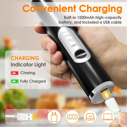 AIG Rechargeable Milk Frother & Coffee Whisk – Electric Handheld Coffee Mixer, Dual Spring Frothing Technology, Drink Mixer & Beater, Multi
