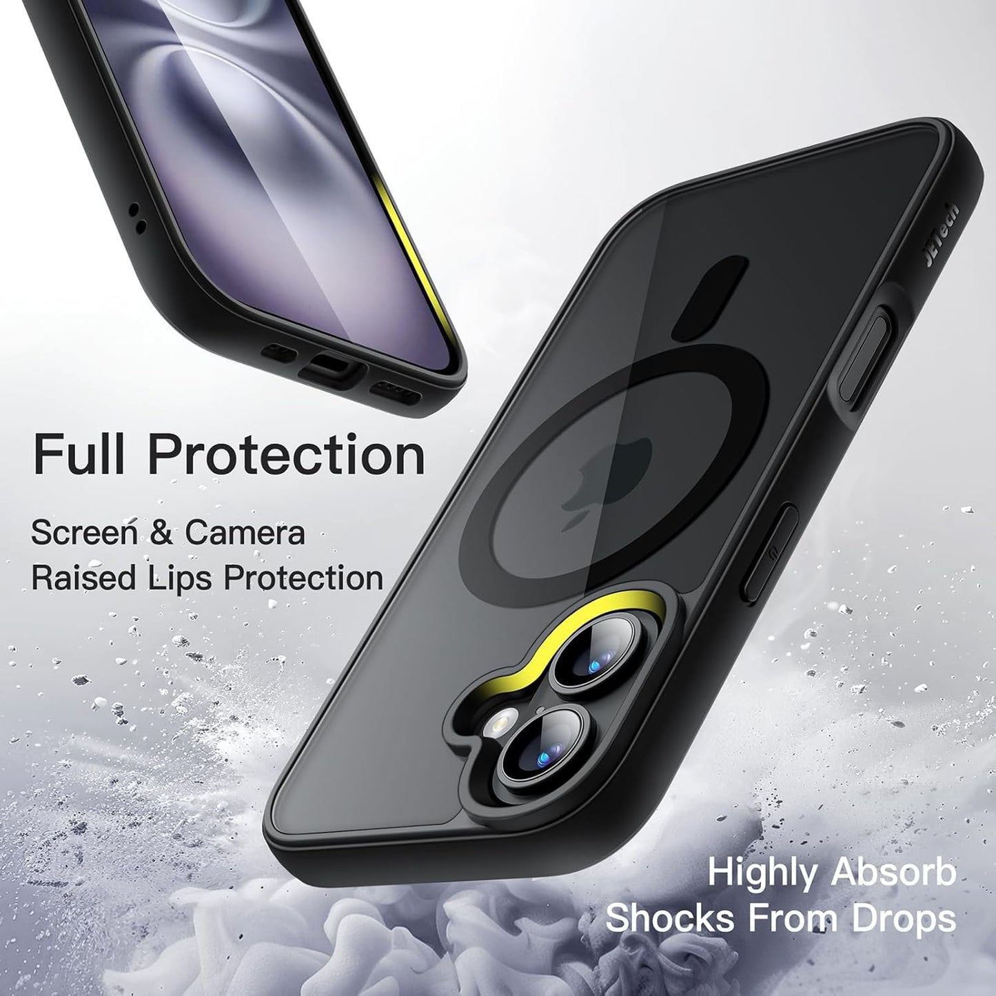 AIG Magnetic Clear Case for iPhone 17 (6.3") – MagSafe, Shockproof, Black