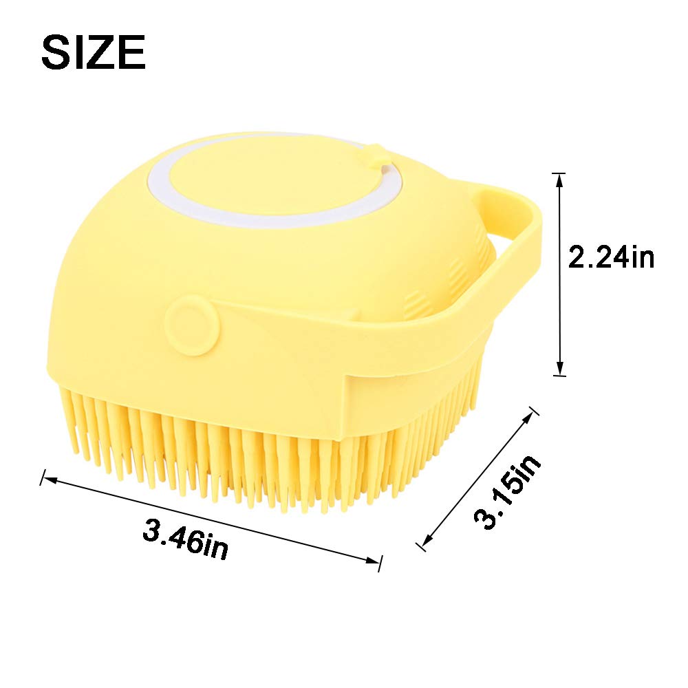 Silicone Body Brush Shower Scrubber with Shower Gel Dispenser Function,Soft Silicone Bath Massage Body Brush,Shower Loofah Brush