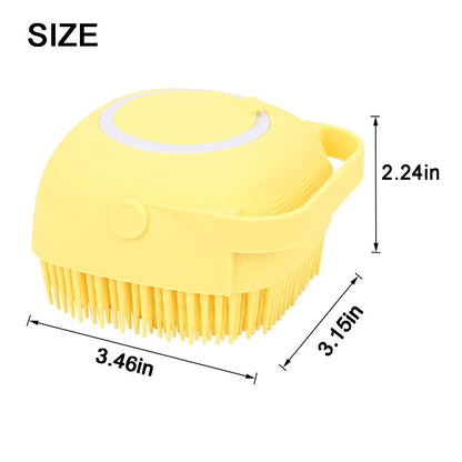 Silicone Body Brush Shower Scrubber with Shower Gel Dispenser Function,Soft Silicone Bath Massage Body Brush,Shower Loofah Brush