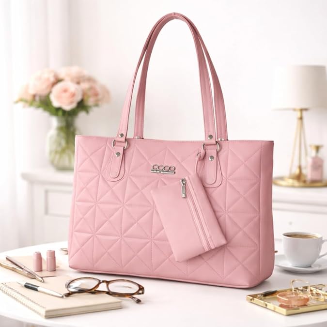 Women’s Classic Quilted Tote Handbag | Elegant Women’s Shoulder Bag