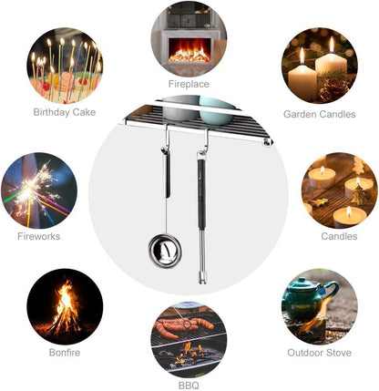 AIG USB Rechargeable Plasma Lighter – Windproof, Flexible Neck for Gas Stove & Candles (2 Pack, Random Color)