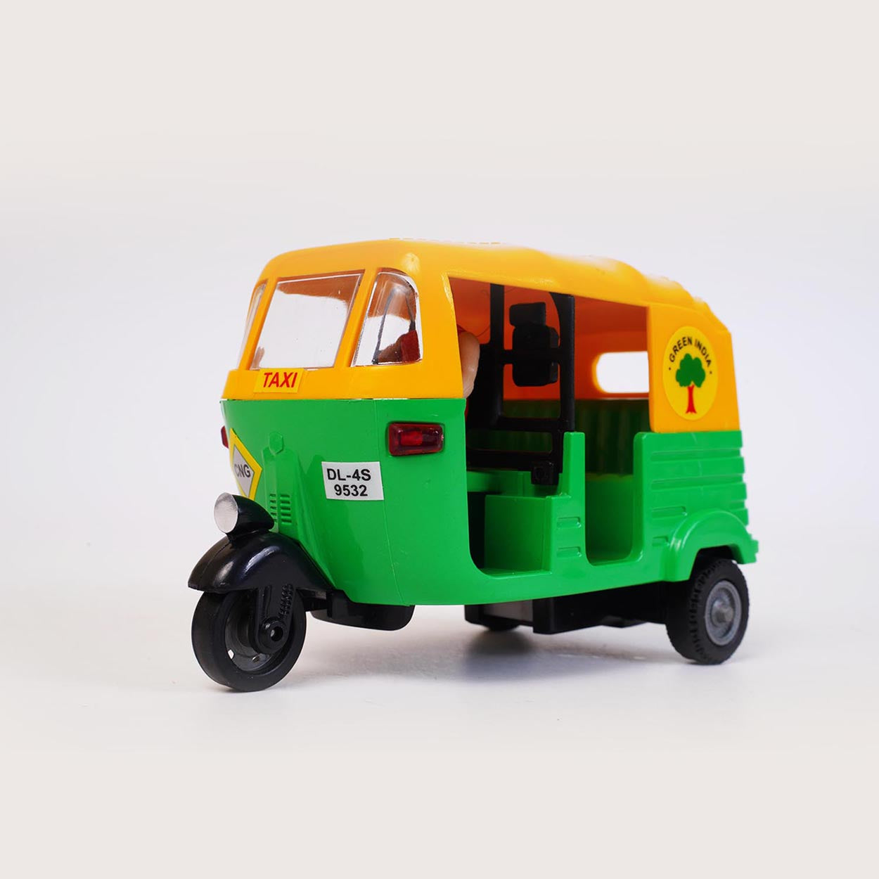 CNG Auto Rickshaw (AIG-056) – Pull-Back Toy Auto Rickshaw | Colour Will Be Provided as per Available Stock