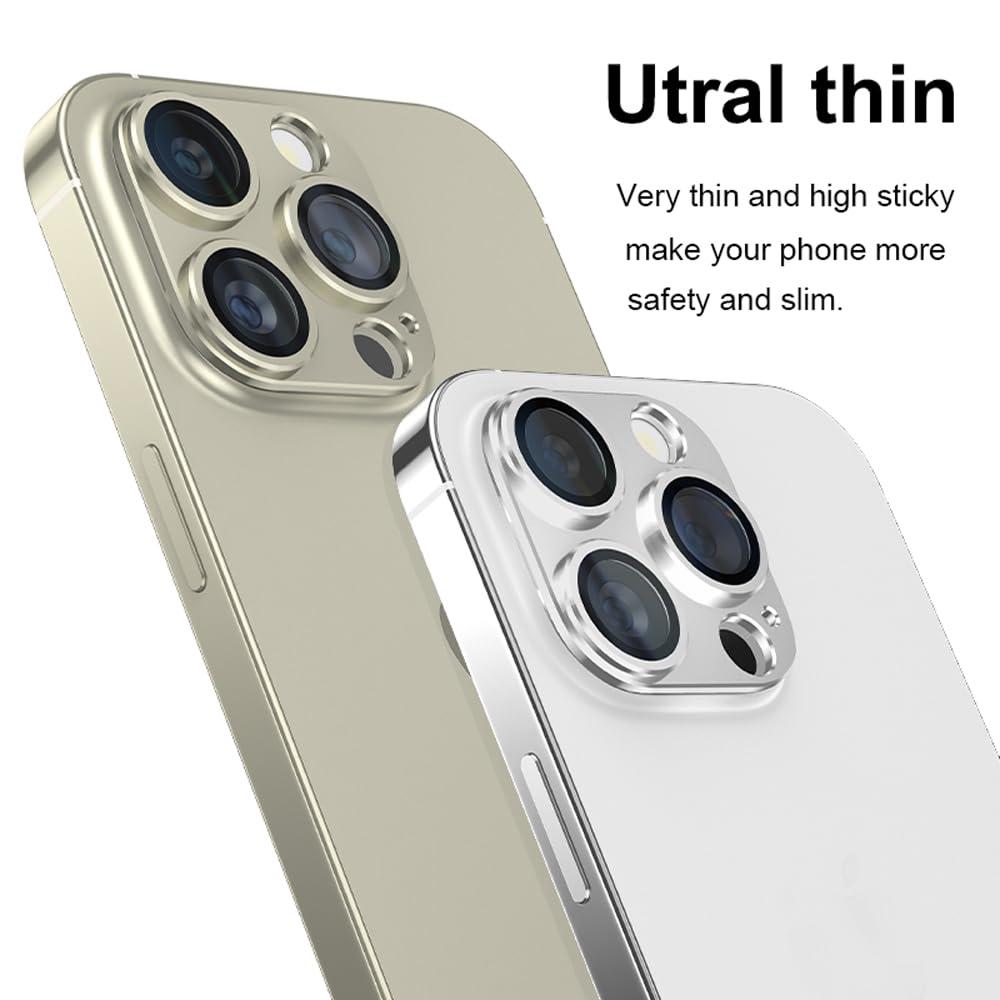 AIG 2 Pack Camera Lens Protector for iPhone 16 Pro/16 Pro Max – Sapphire Glass, Gray